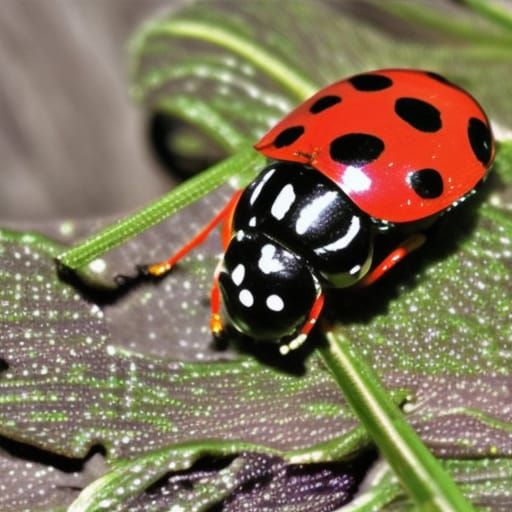 Chinese Ladybug with Traditional Art Design