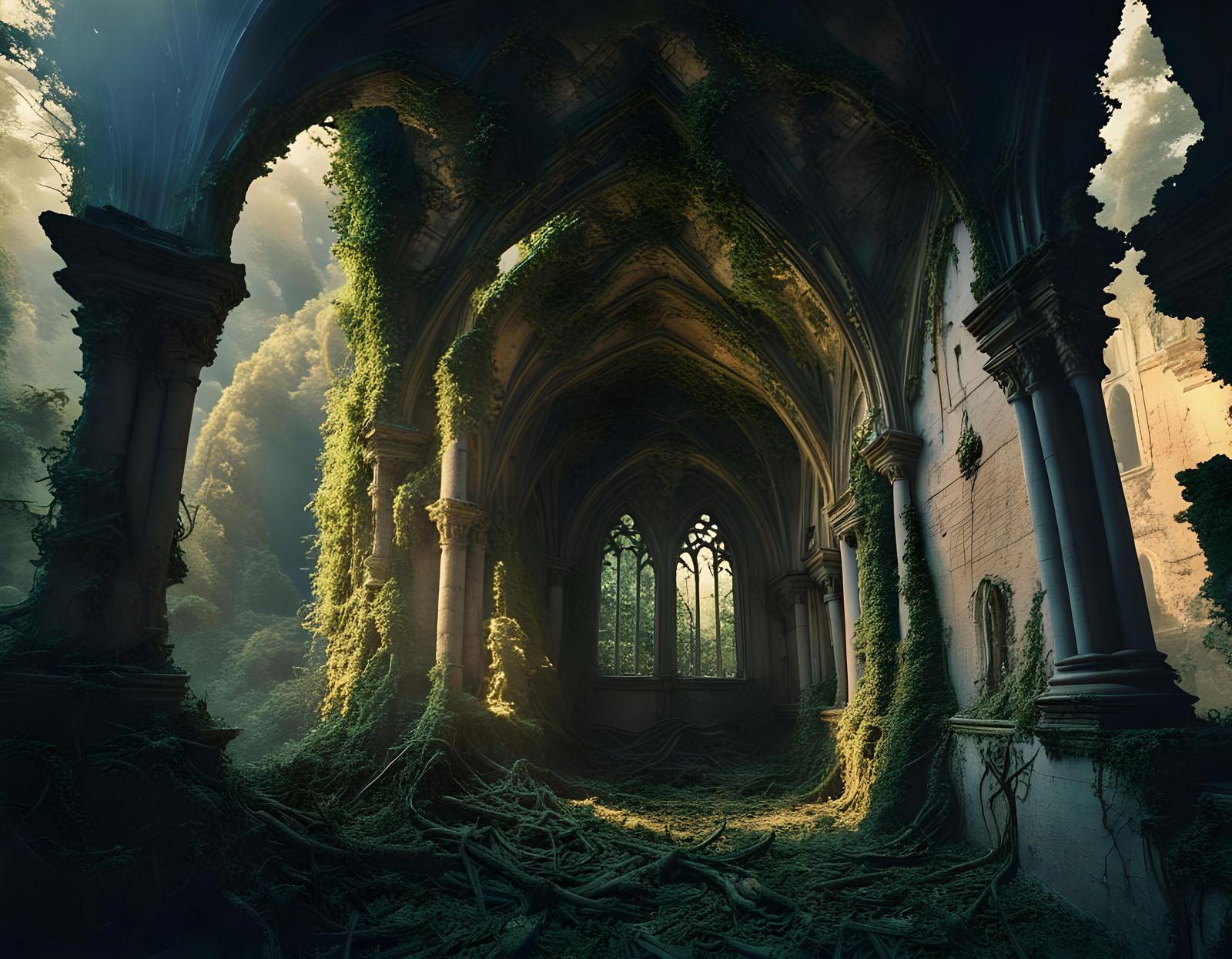 Jungle Reclaims Gothic Monastery Ruins