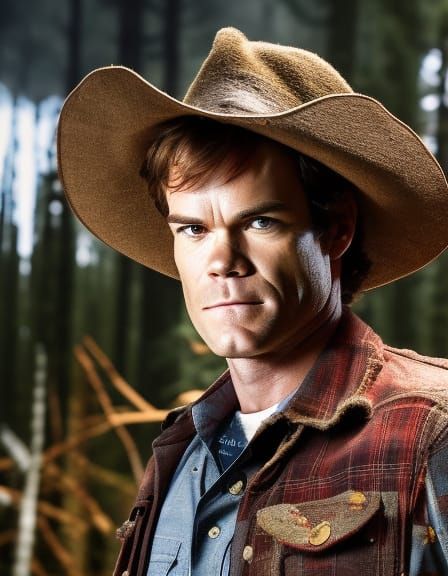 Dexter Morgan as Lumberjack in Grungy Forest