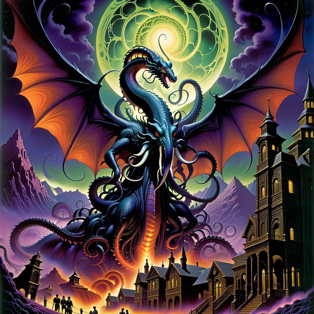 Eldritch Horror Inspired by Lovecraft and Classic Horror Art