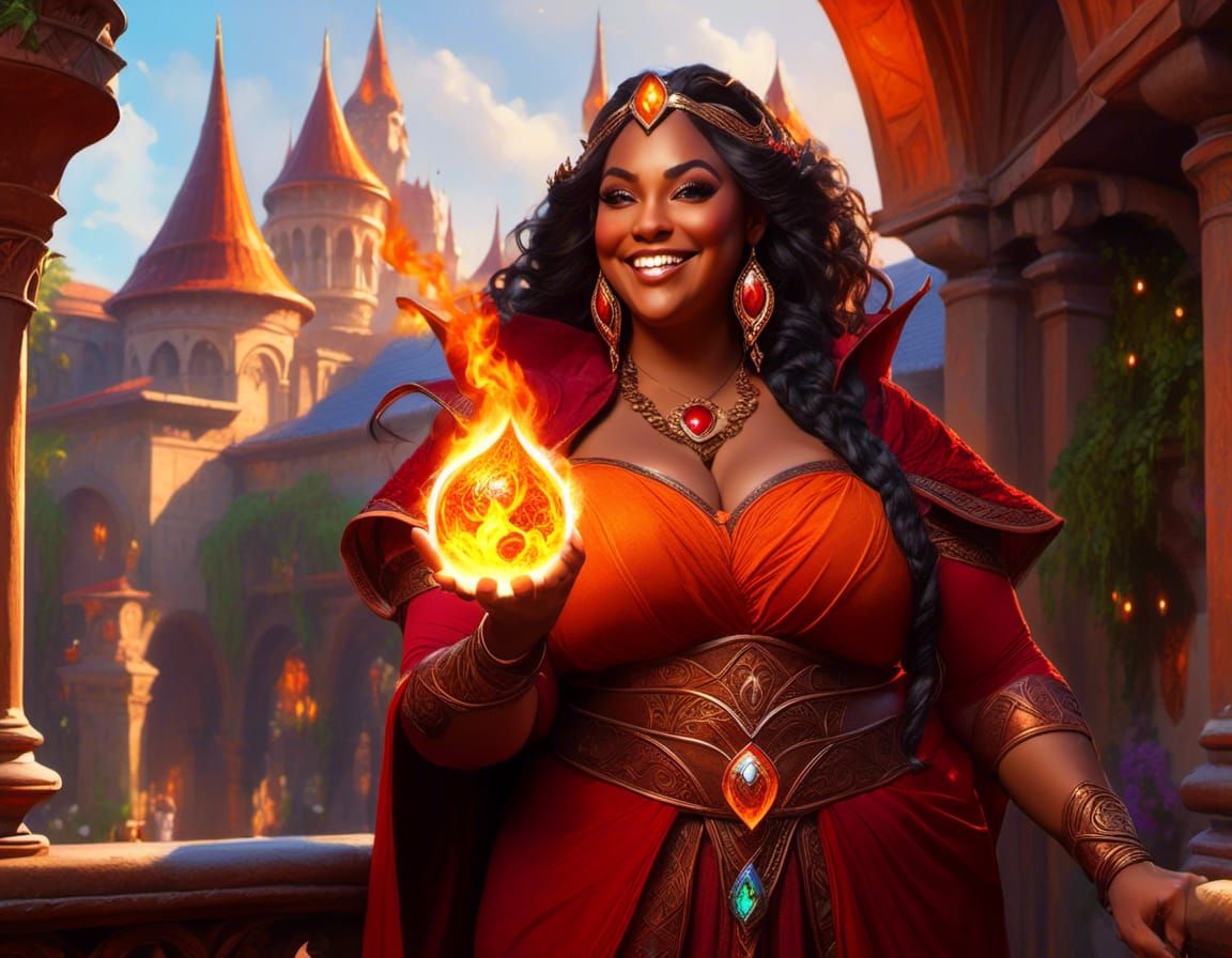Plus-Size Fireball Mage