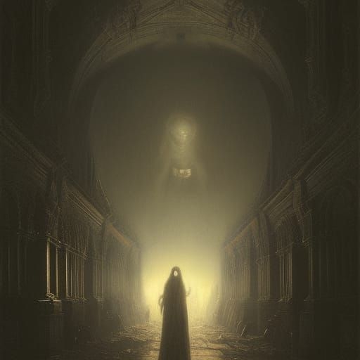 Horror Scene in the Style of Doré and Rutkowski