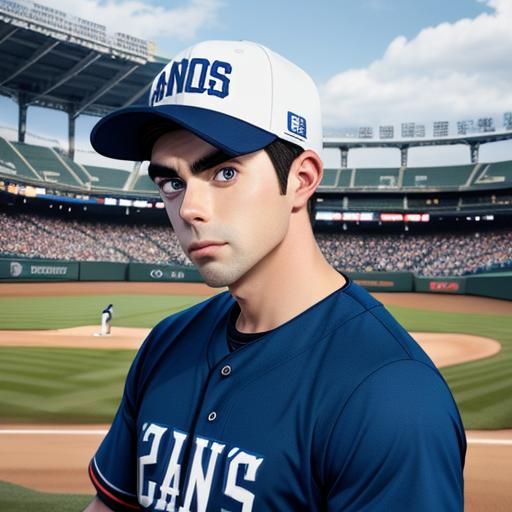 Anime Style Portrait of YouTuber in Baseball Hat