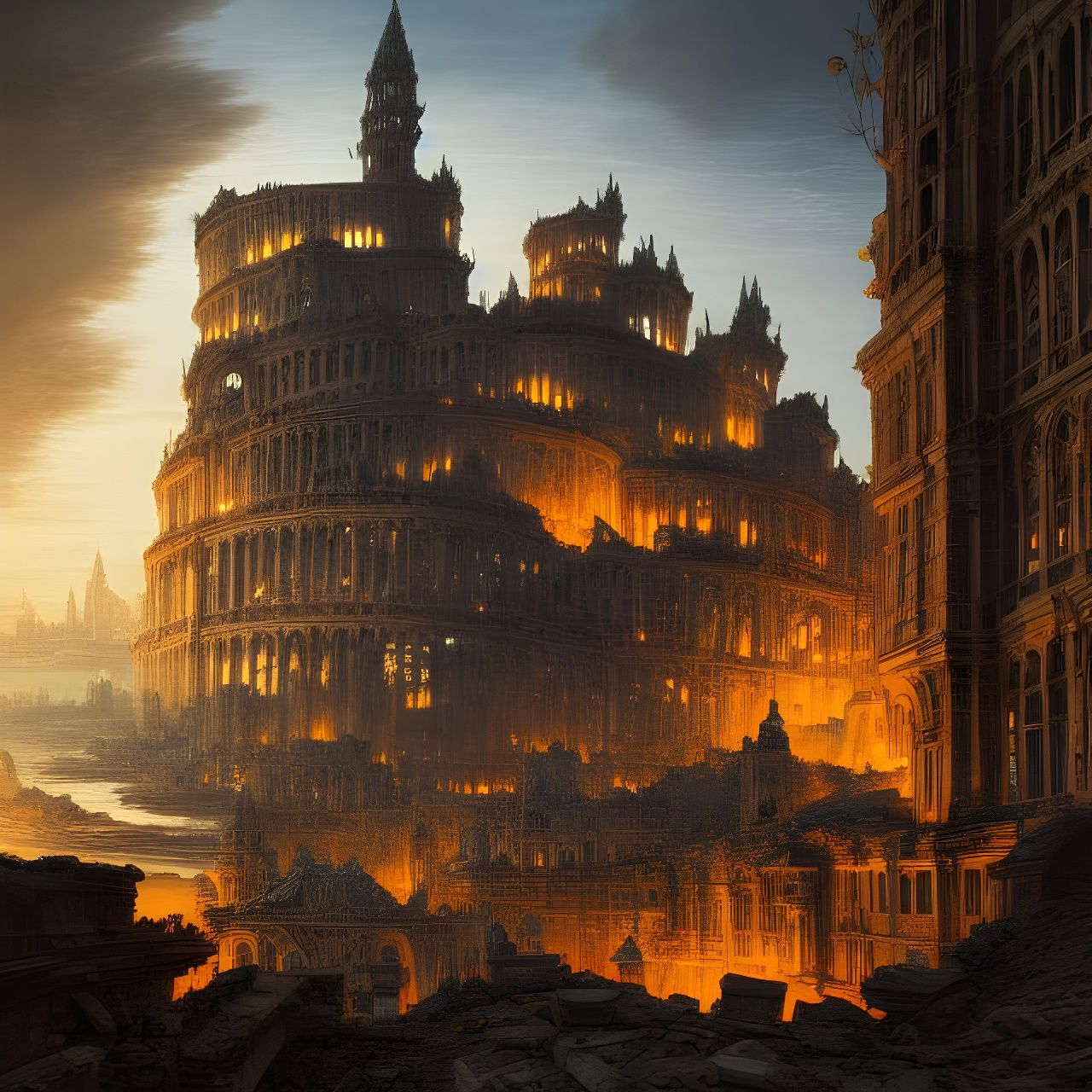 Burning Colosseum