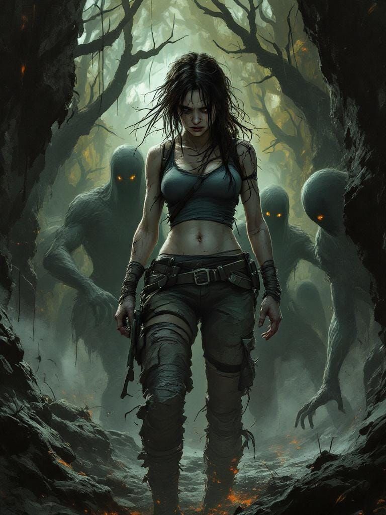 Lara Croft Defeated by Malevolent Ghosts