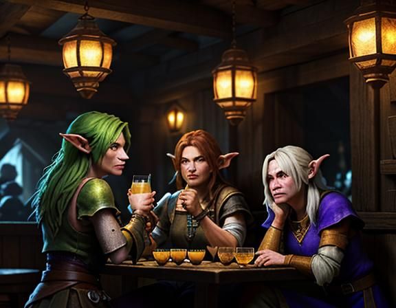 Goblins in Tavern: 3D Game Cinematic Still