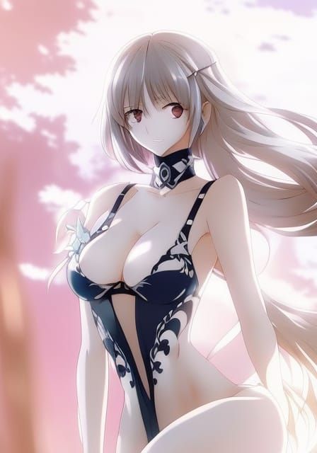 Anime Girl in Bikini: Japanese Manga Style
