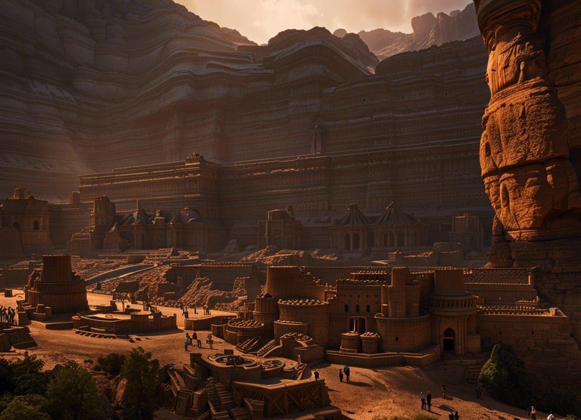 Digging the ancient city carved in the mountain