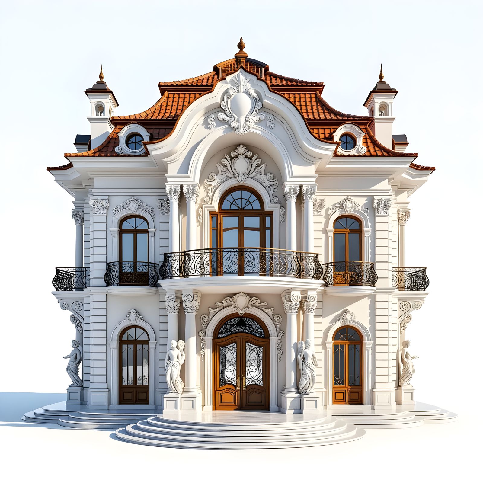 Baroque Building: Conceptual Architectural Sketch