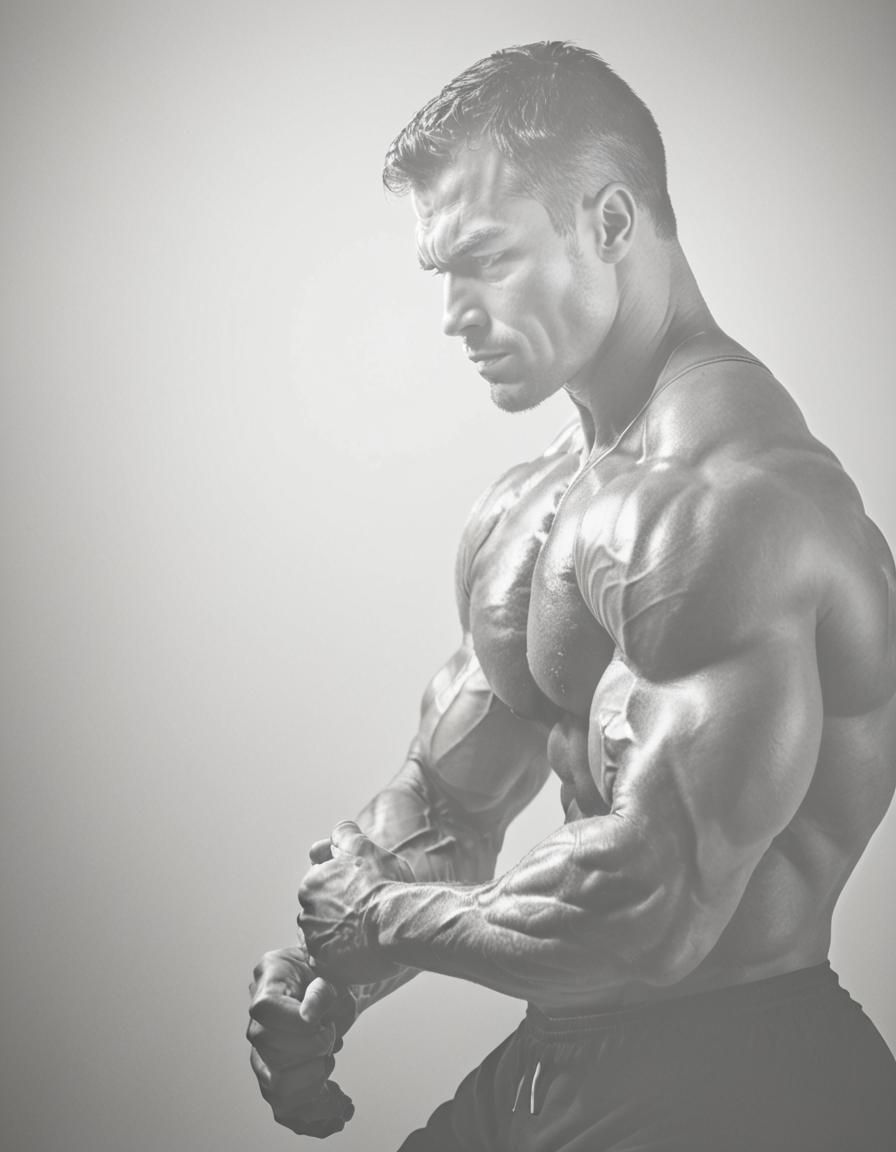 Majestic Male Bodybuilder in Intense Workout