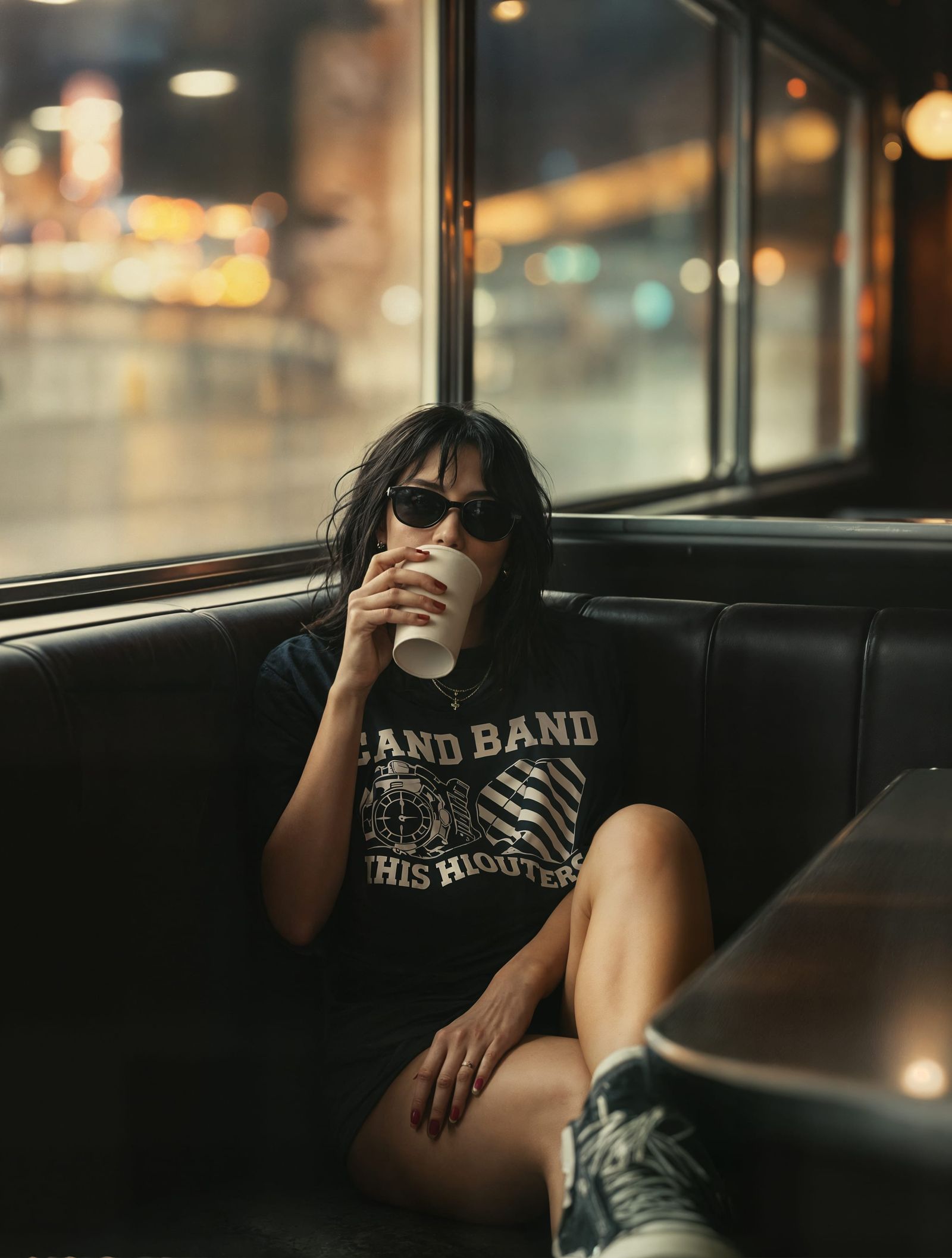 Grunge Diner Fashion in Muted Colors