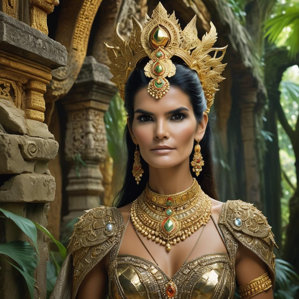 Shakti Portrait in Gaudi Temple Ruins