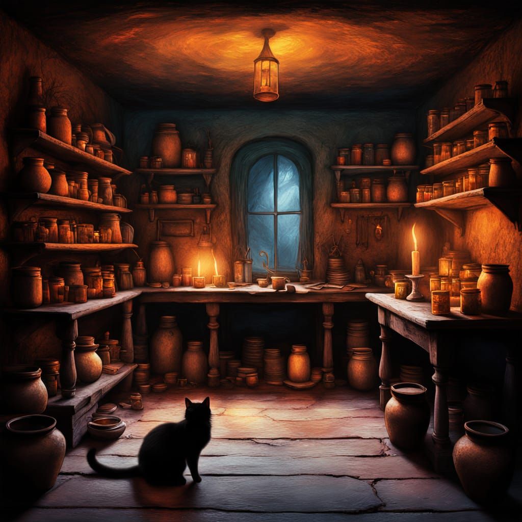 Enchanted Witch's Den in Warm Golden Light