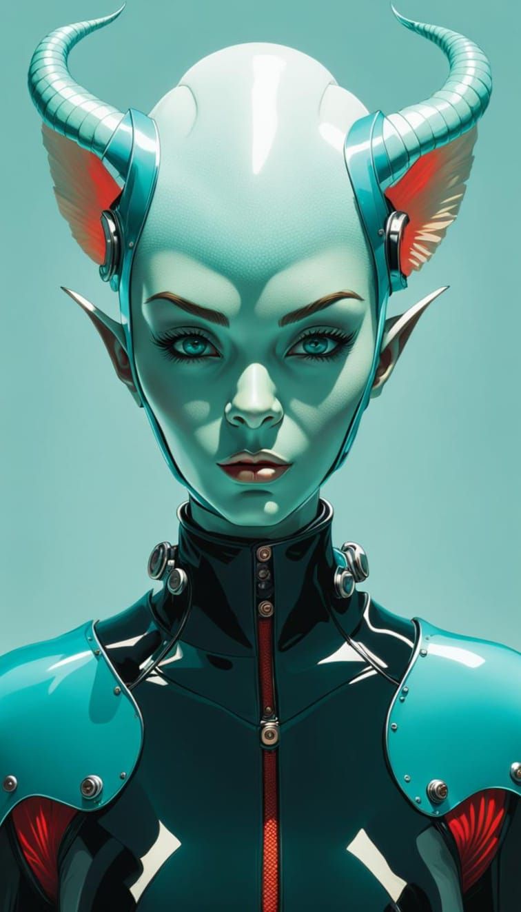 Turquoise Goblin Tracker in Diving Suit