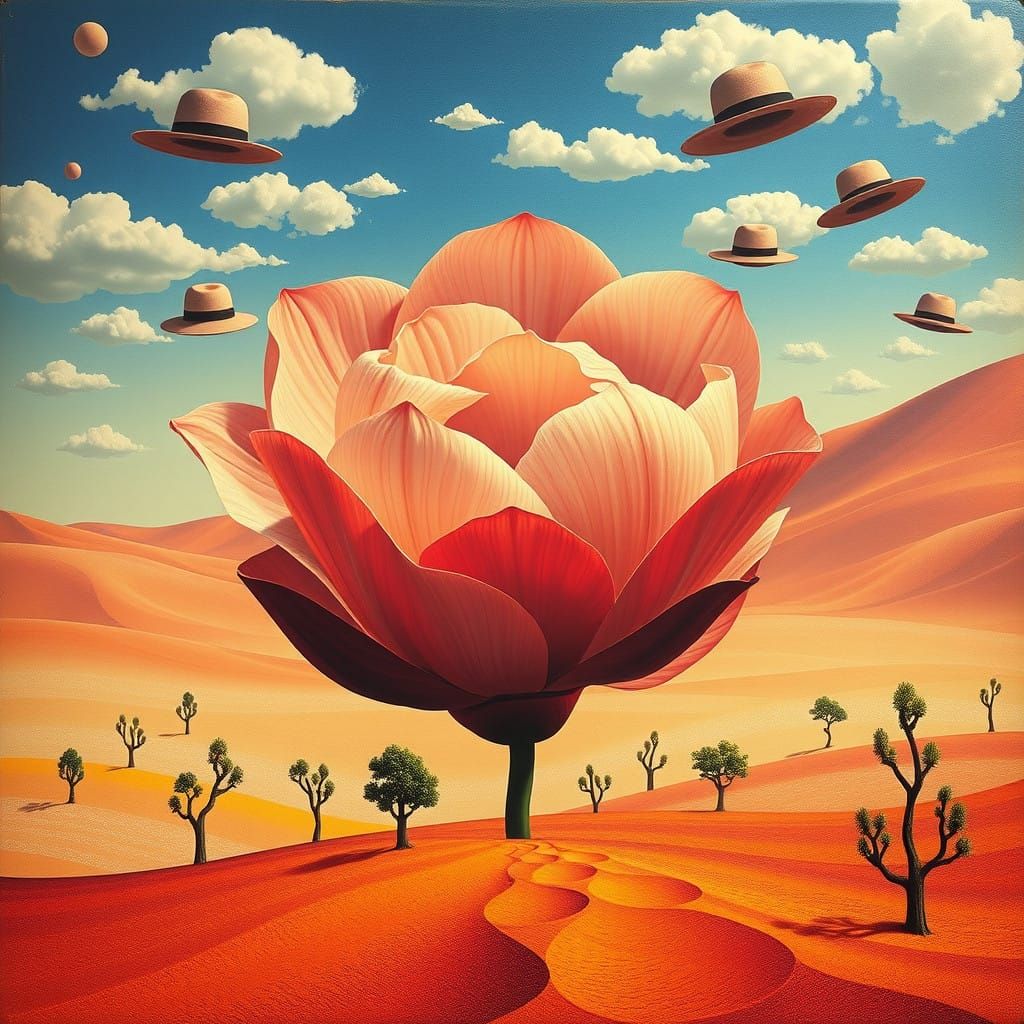 Blooming Dreamscape in Surrealist Style
