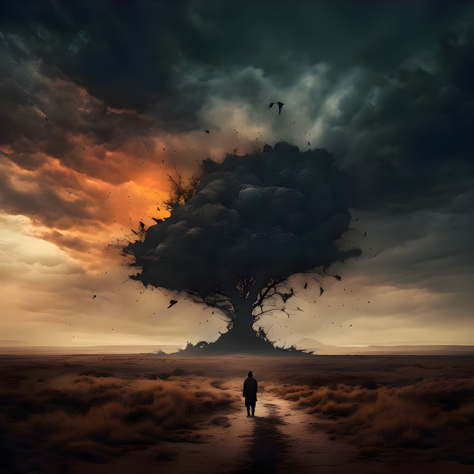 Dramatic Cinematic Film Still with Film Grain