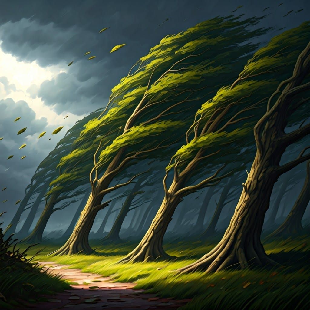 Stormy Landscape Inspired by Dark Mystical Art