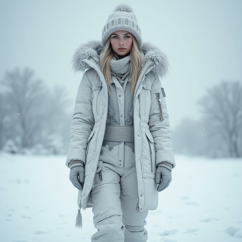 Enchanted Snow Maiden in Changelingcore Style