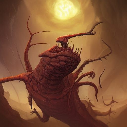 Evil Worm Overlord: Dark Fantasy Concept Art
