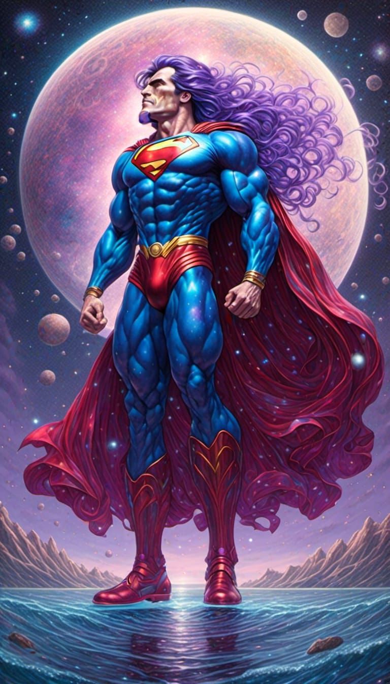 Absolute Cinematic shot of Superman.