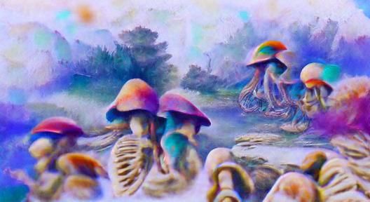 Watercolor Ancestral Ghosts in Lo-fi Style