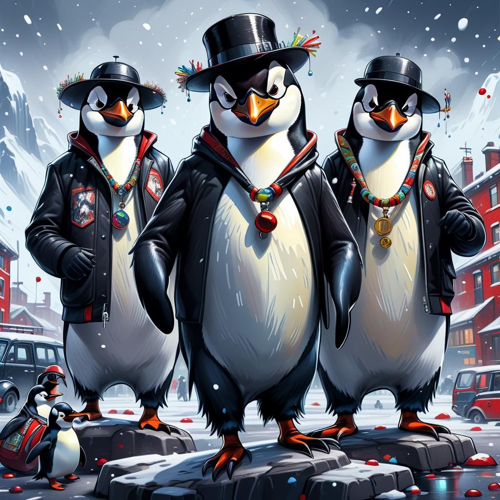 Stunning-gorgeous pinguoins’ s hip-hop 1.5) in a (cartoon’s ...