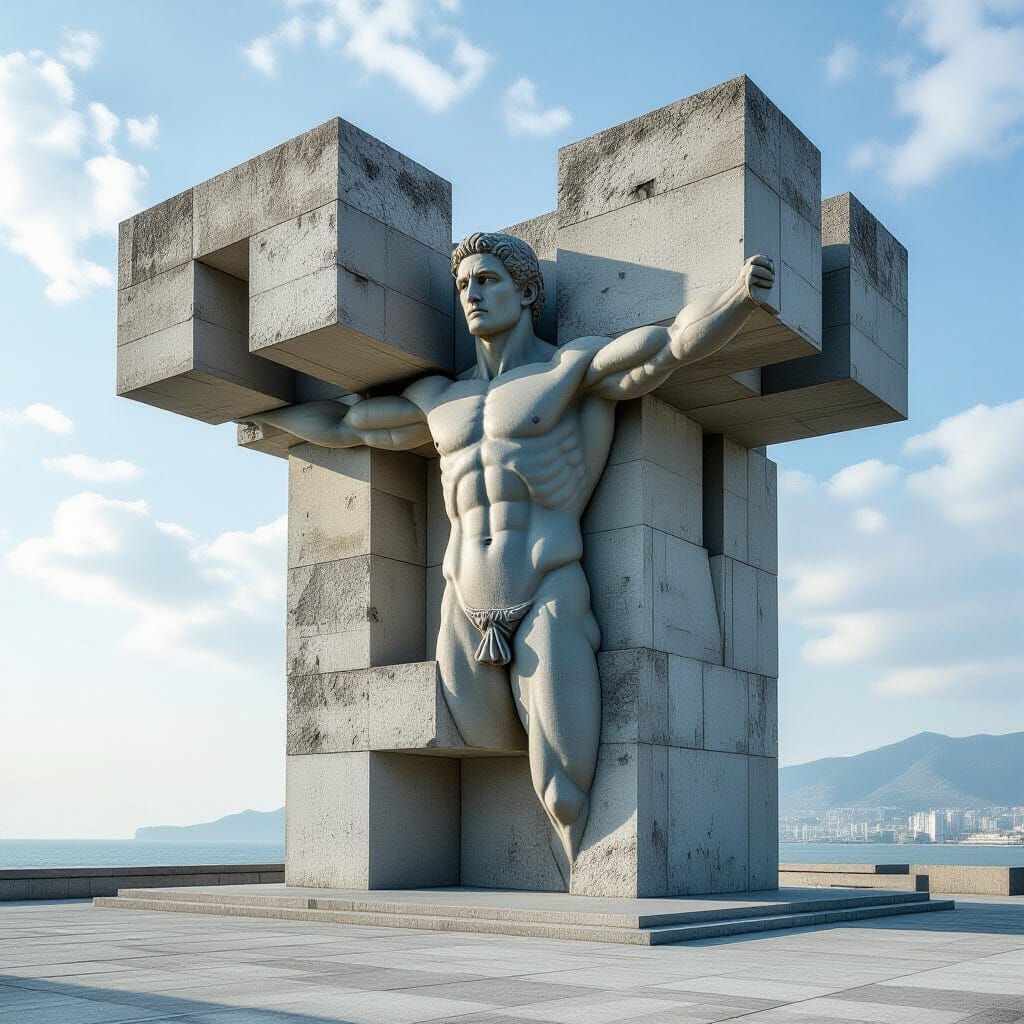 Prometheus Bound in Monolithic Brutalism