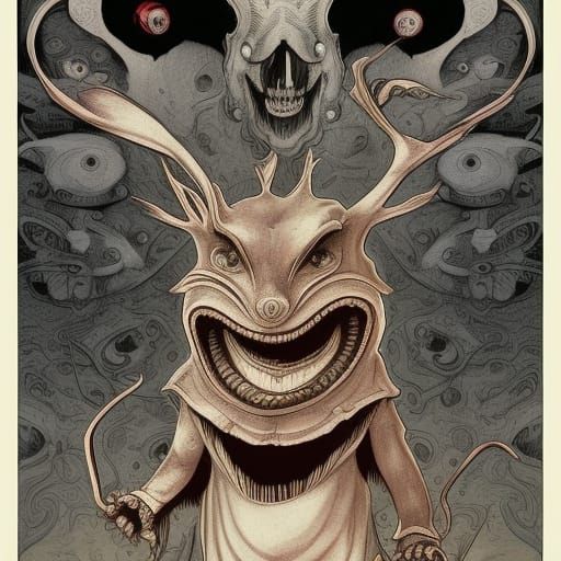 Terrifying White Rabbit Syndrome: Dark Occult Concept Art
