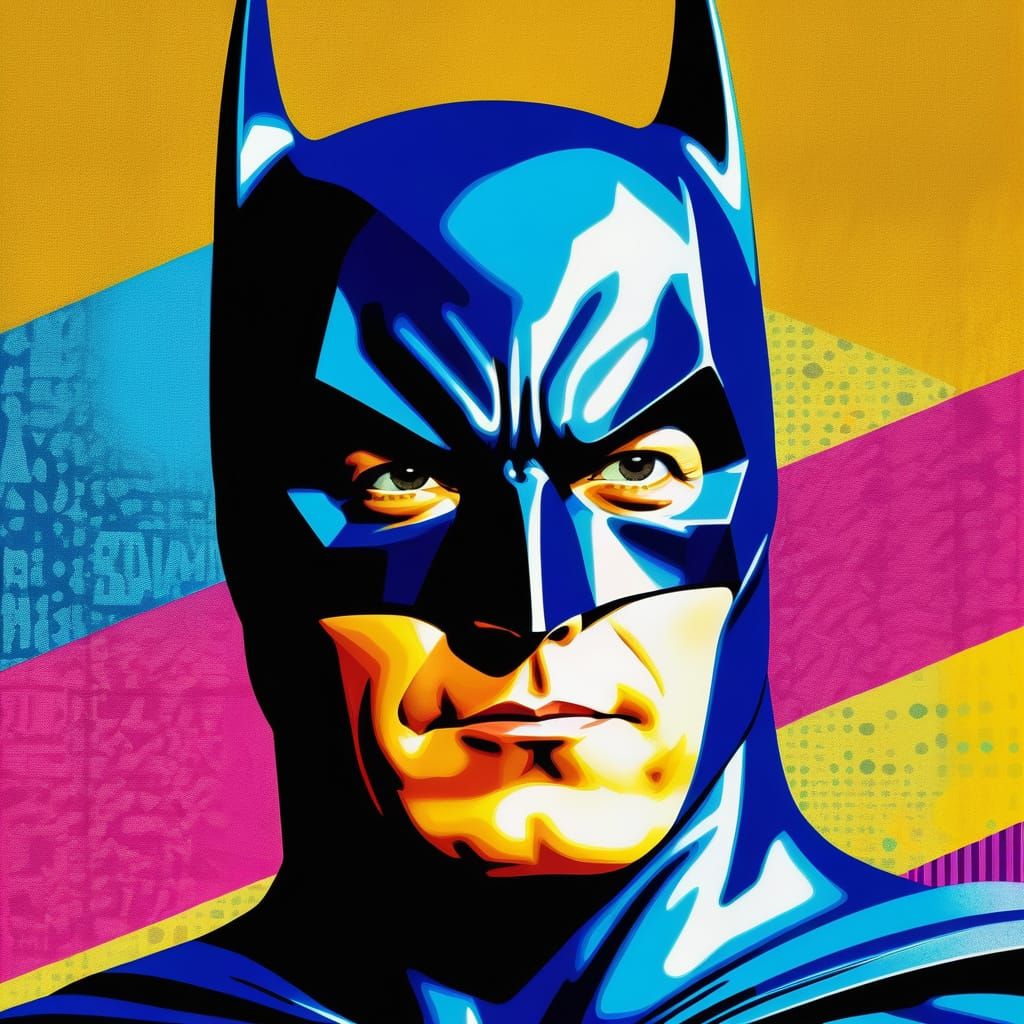 Pop Art Portrait of Adam West as Batman