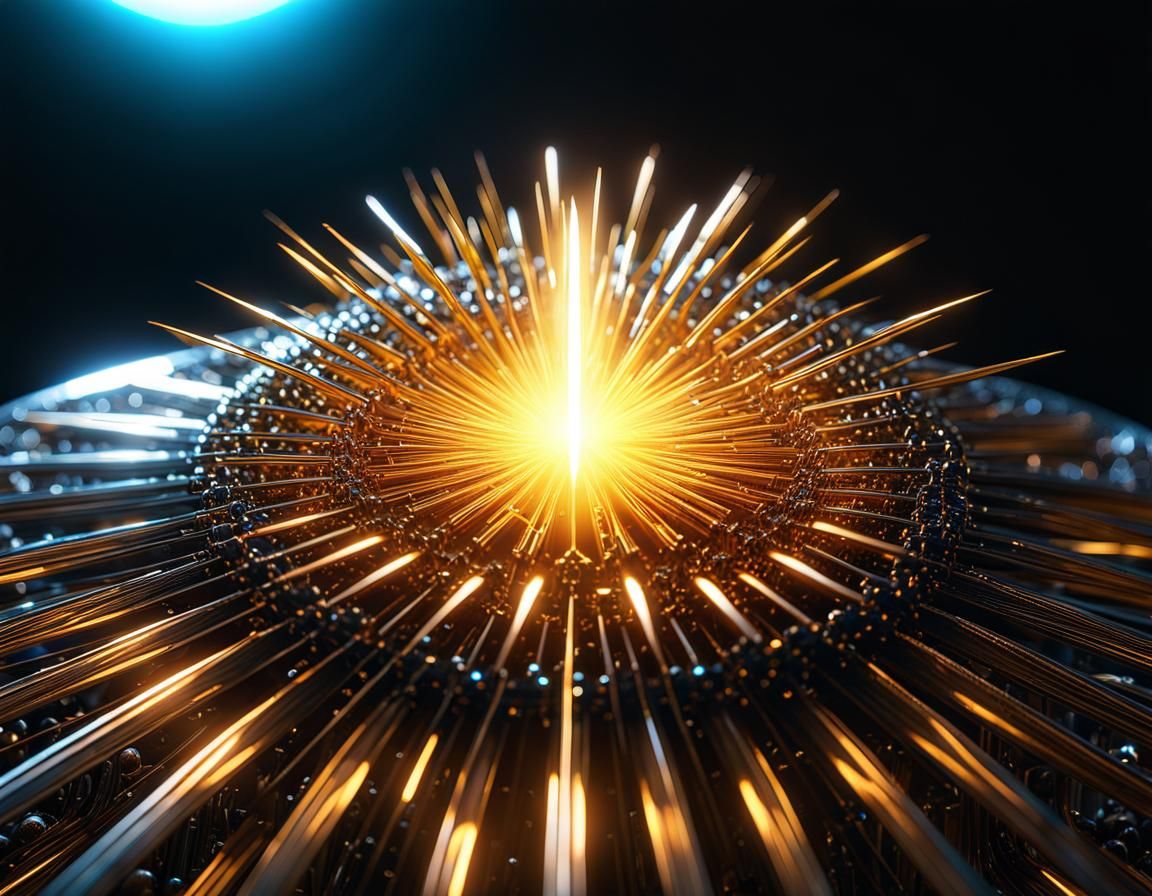 Hyperrealistic Light Particle in God Light, 8K