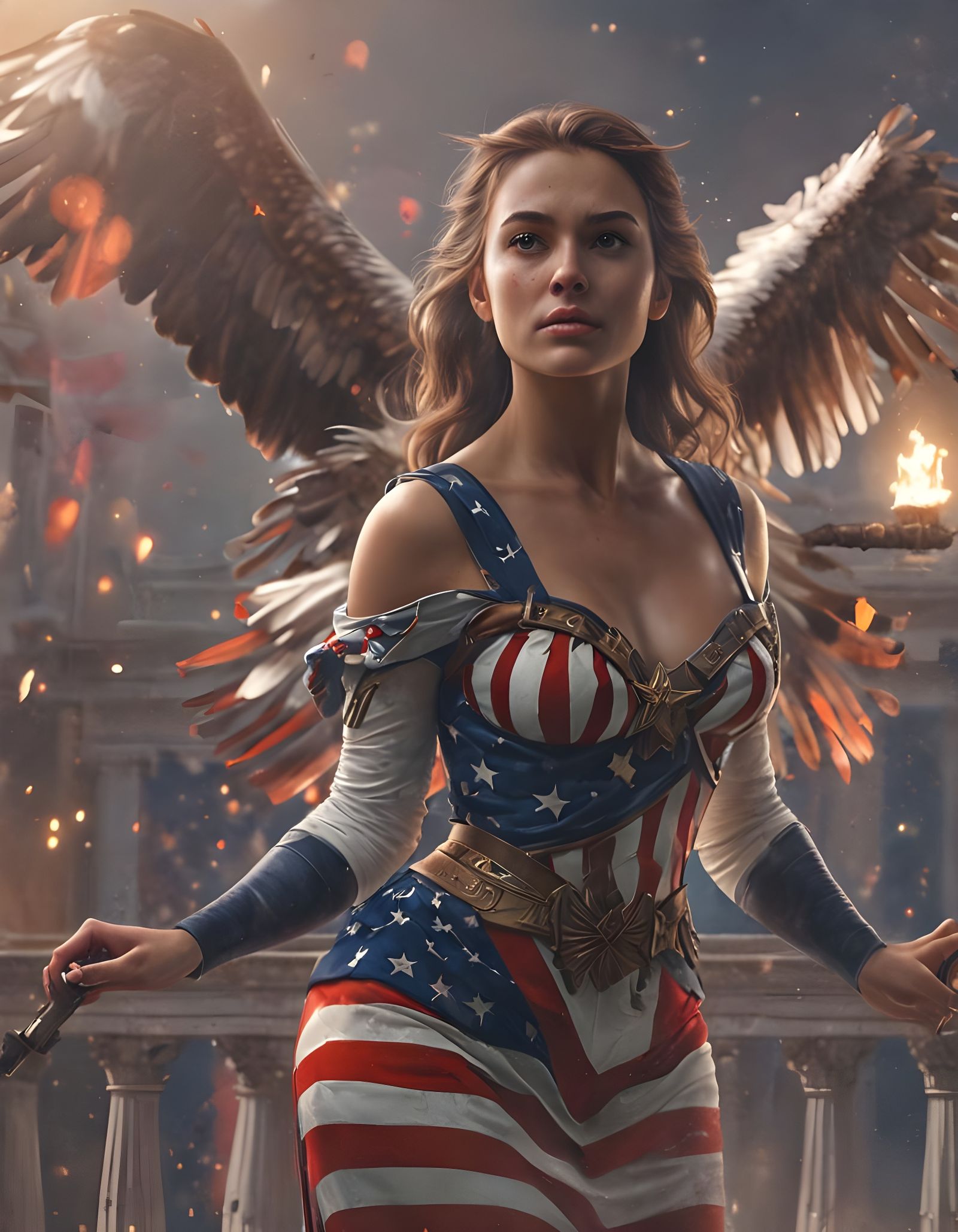 Personification of America as a Woman