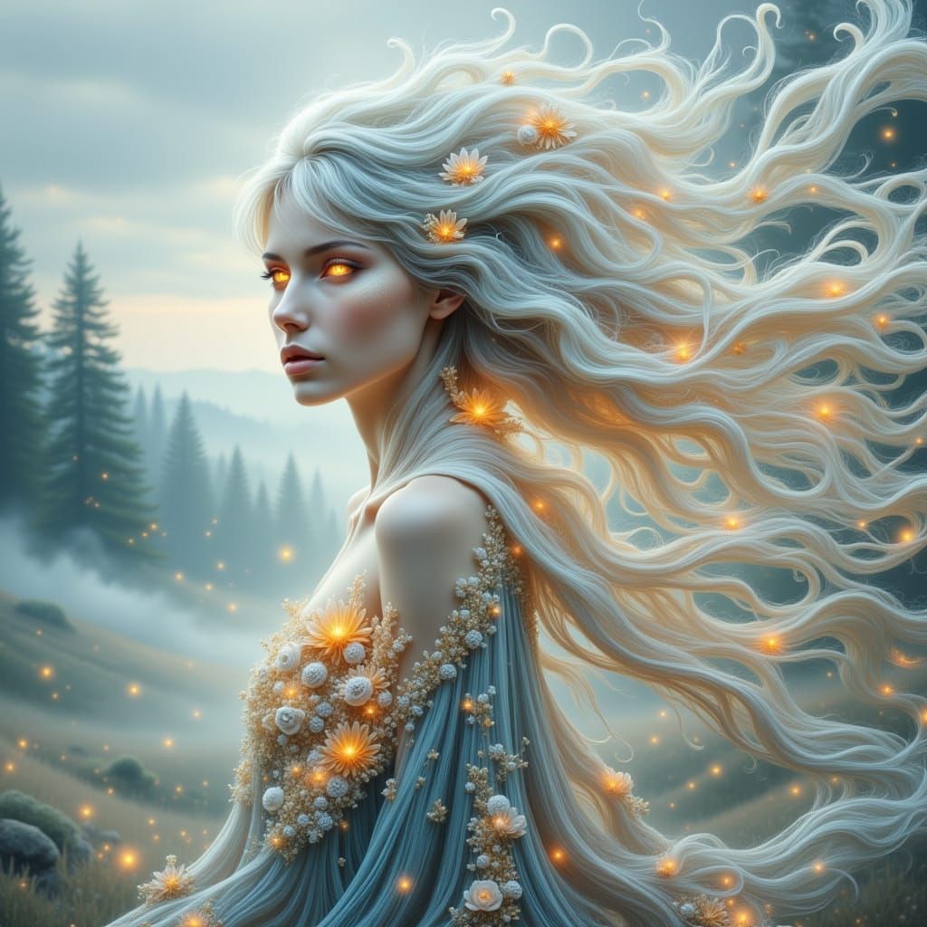 Ethereal Cottagecore Goddess Embodies Nature's Whispers