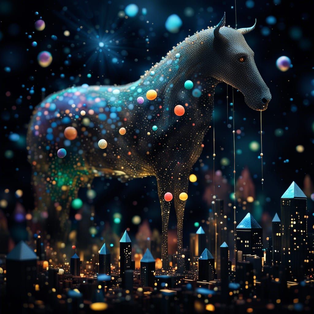 Magical Aboriginal Dot Art: Ethereal Techno Landscape