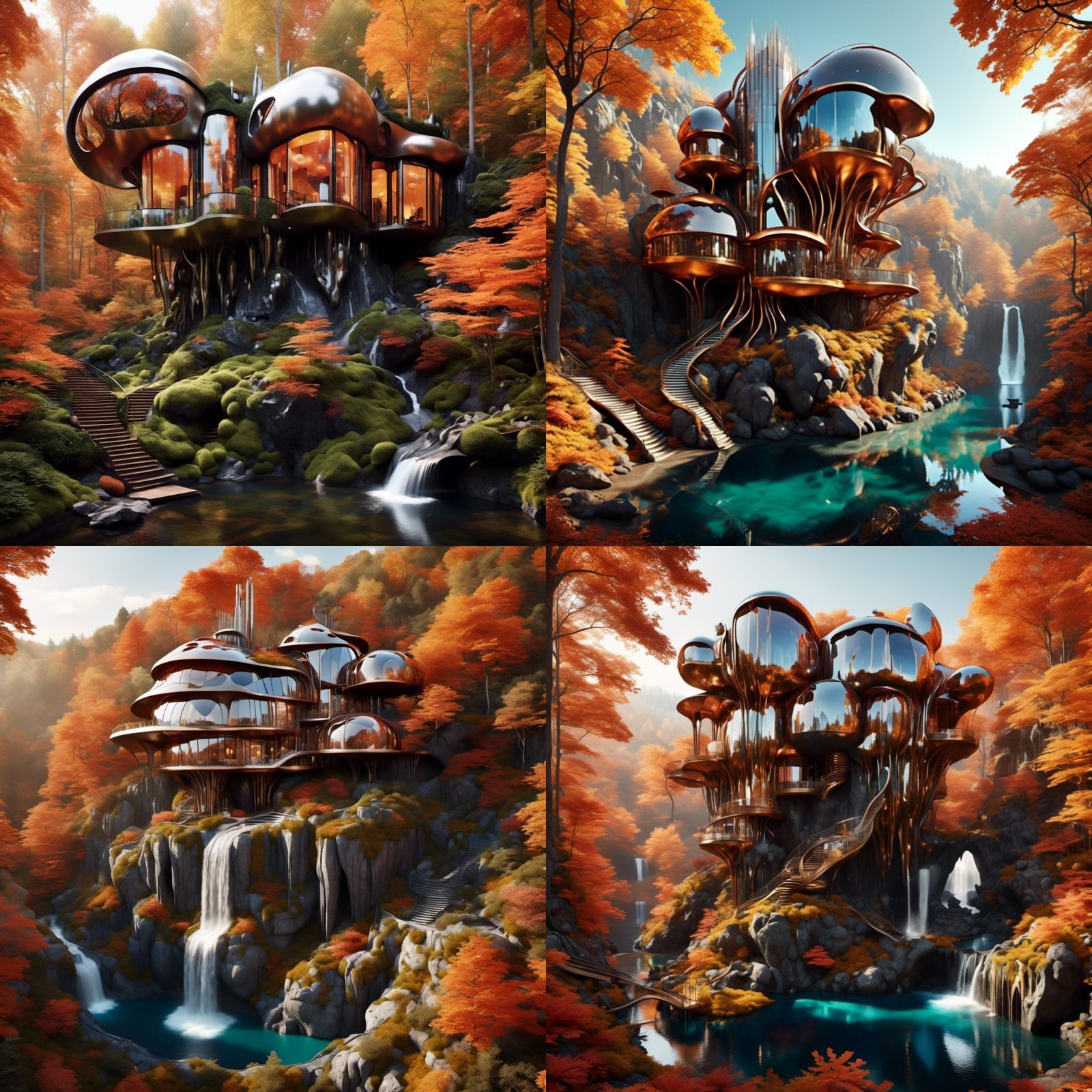 Cliffside Home in Vibrant Maple Forest