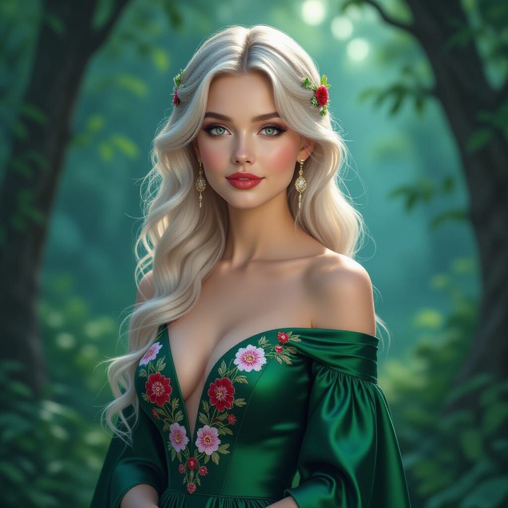 Enchanted Forest Portrait in Hyperrealistic Style