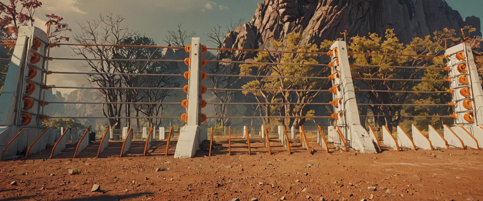 Sleek Futuristic Fences Lead to Ancient Premises