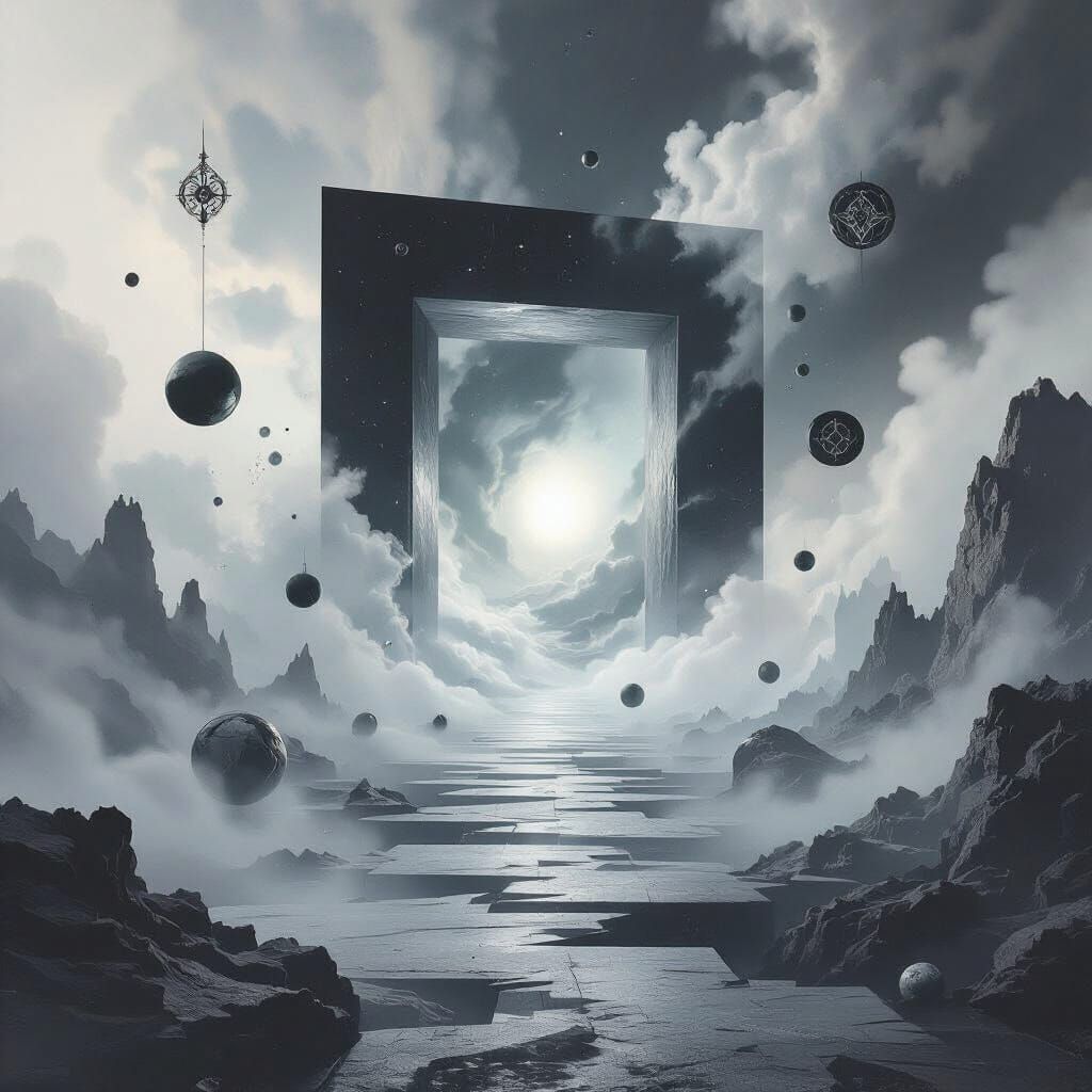 Surreal Abstract Vortex with Ethereal Landscapes