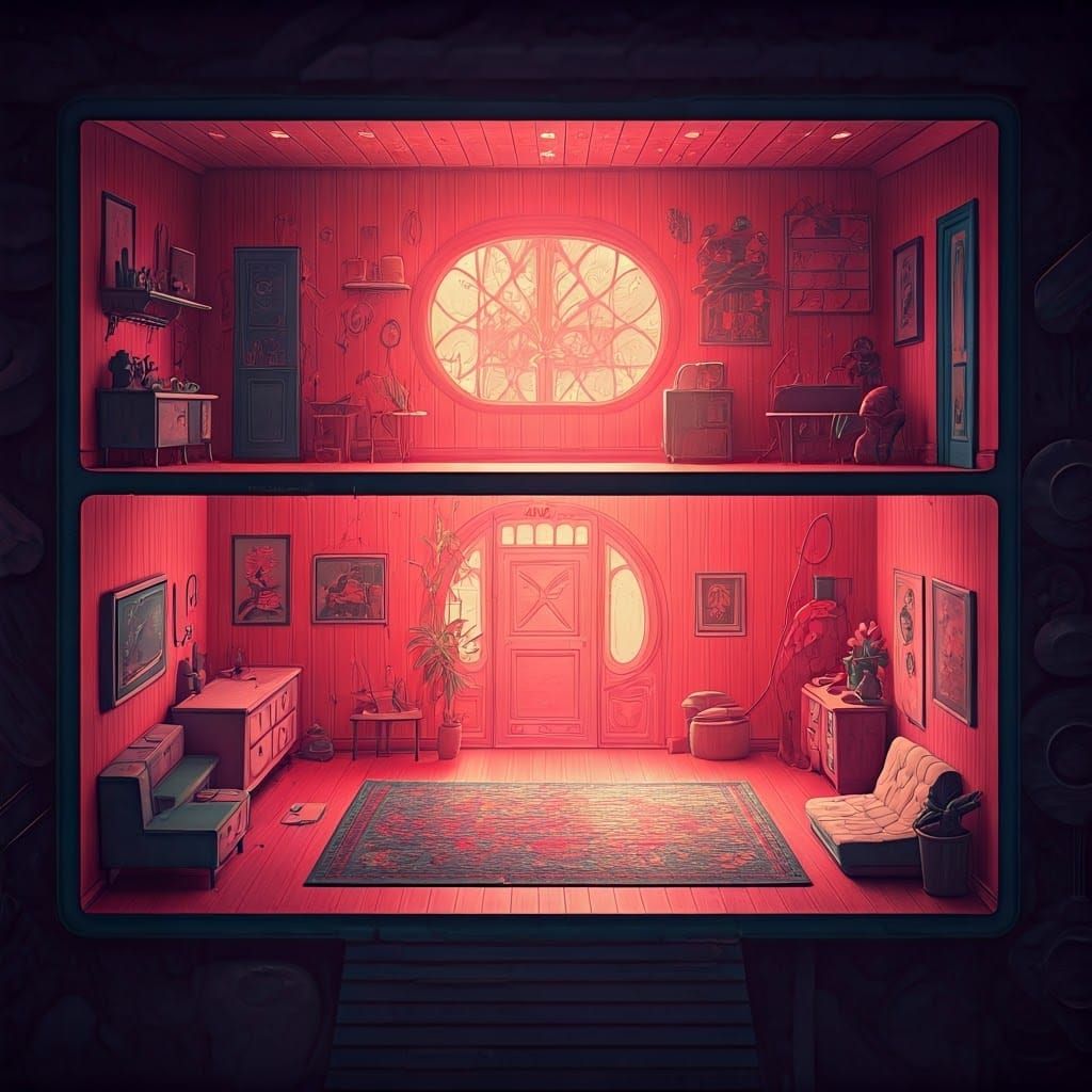 Retro Barbie Dream House in Mid-Century Modern Style