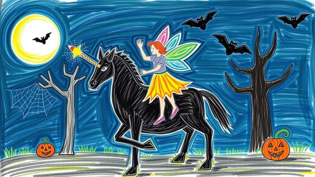 Badly drawn Crude, child-like drawing, crayons style,  winge...