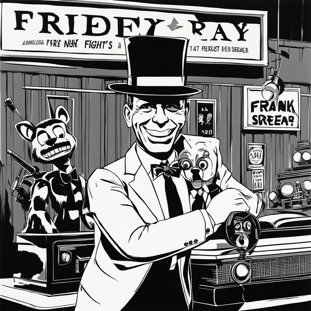 Sinatra as Freddy Fazbear: AI Art Fusion