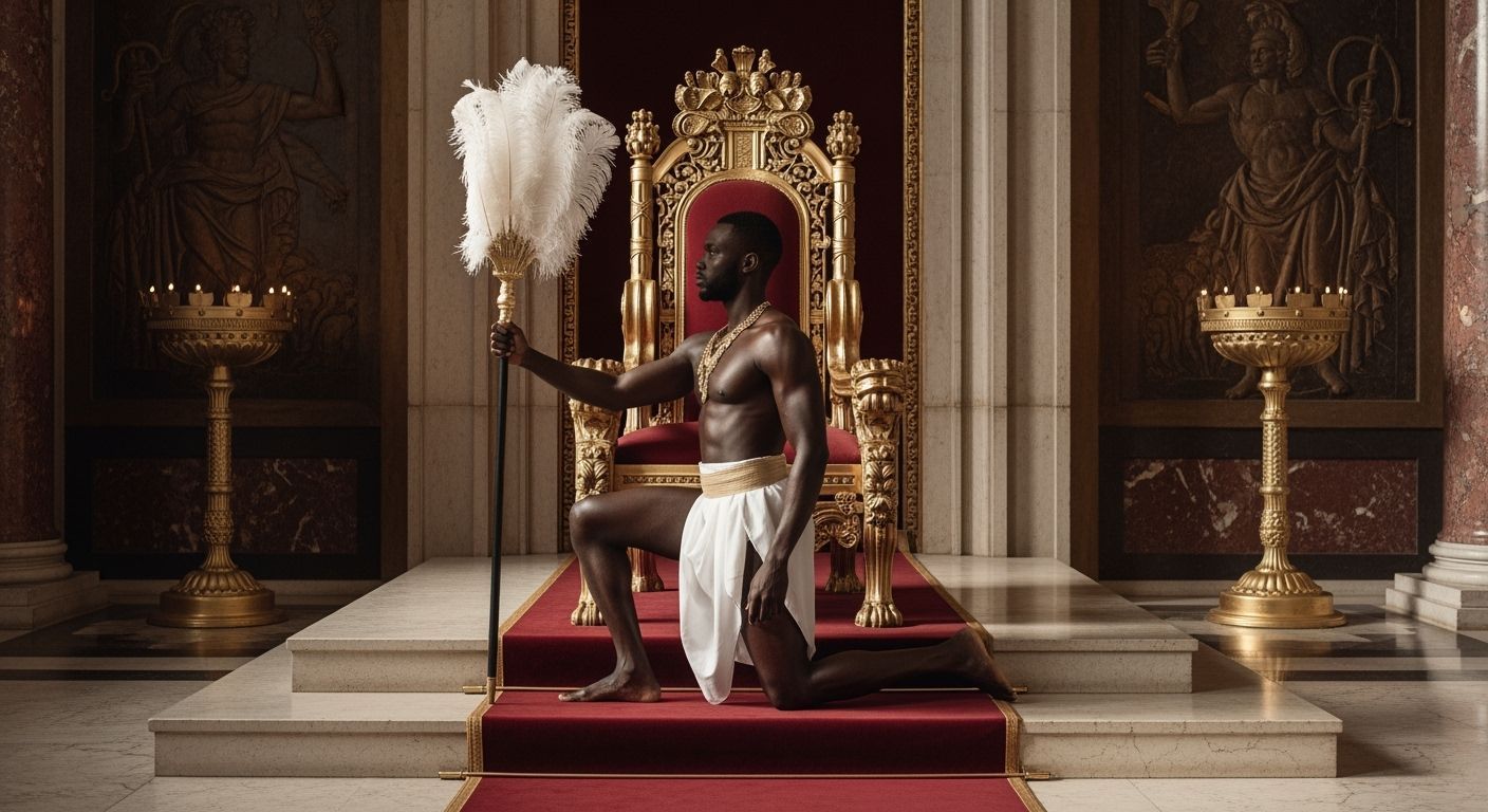 Ancient Rome Palace Throne Room with Servant, Photographic S...