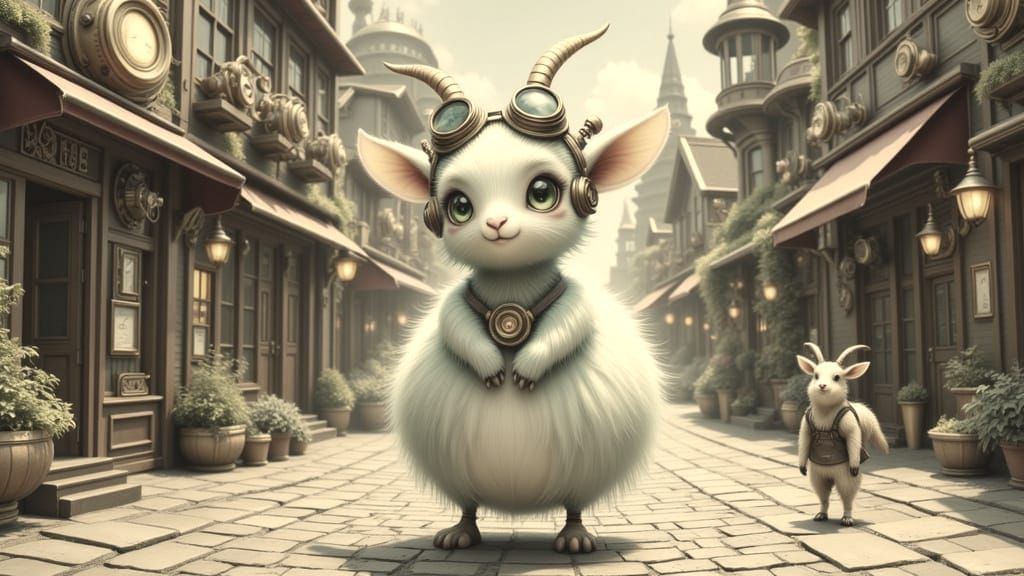 Ethereal Sprite in Steampunk Village