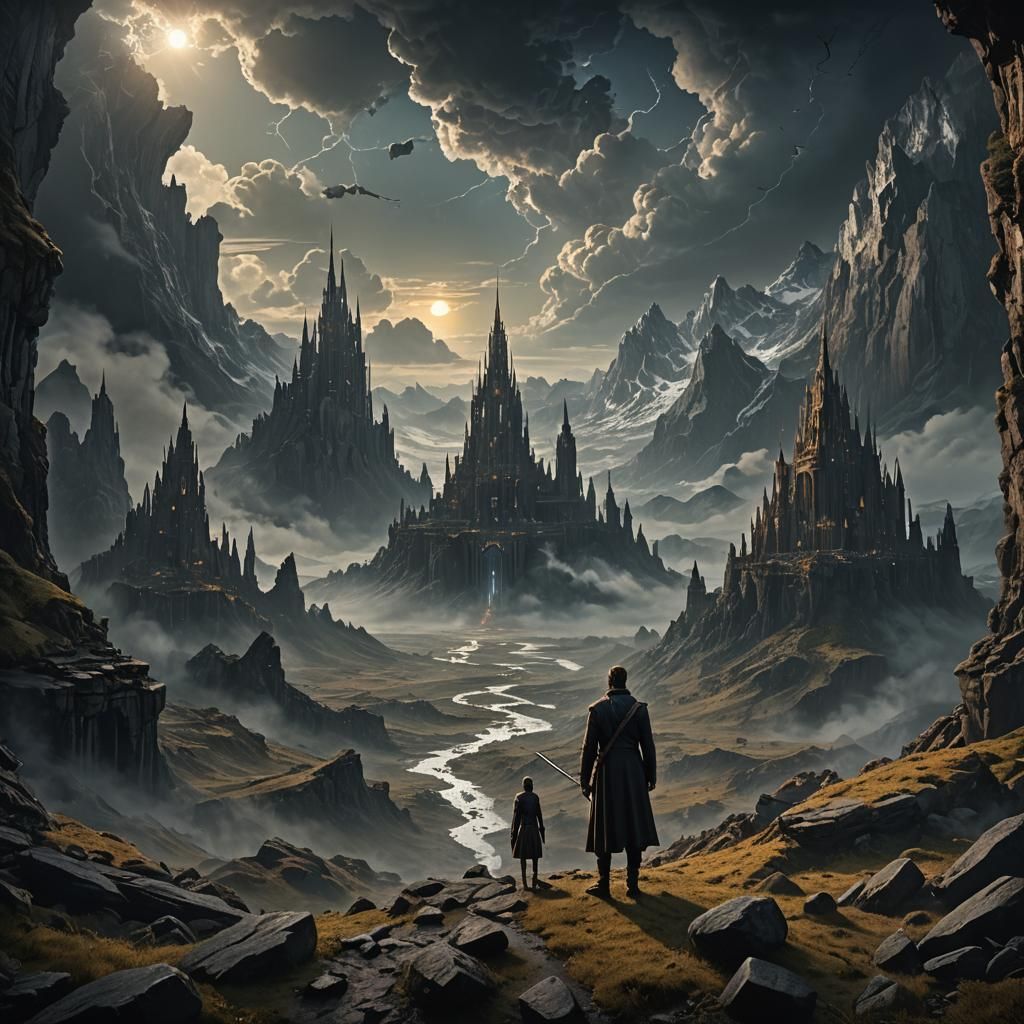 Soul Singer's Descent: A Dramatic Digital Painting