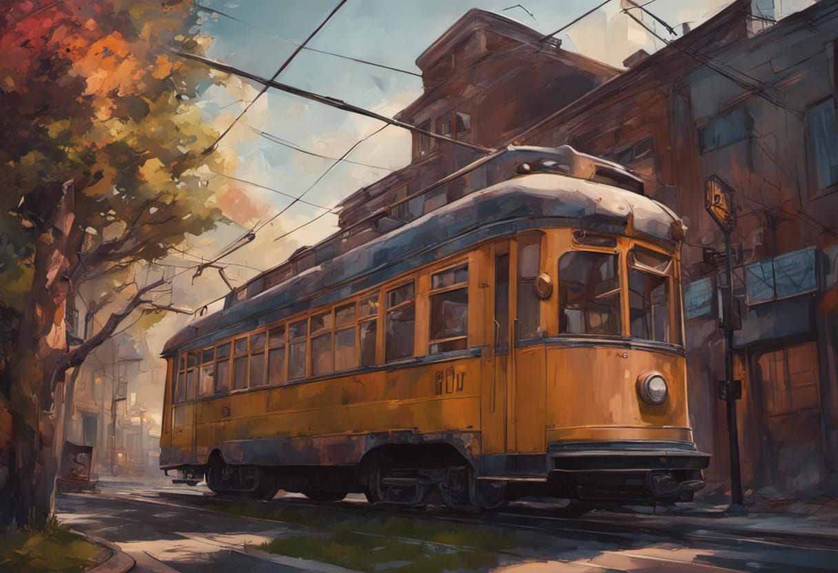 Hyperrealistic Streetcar Suburb Concept Art