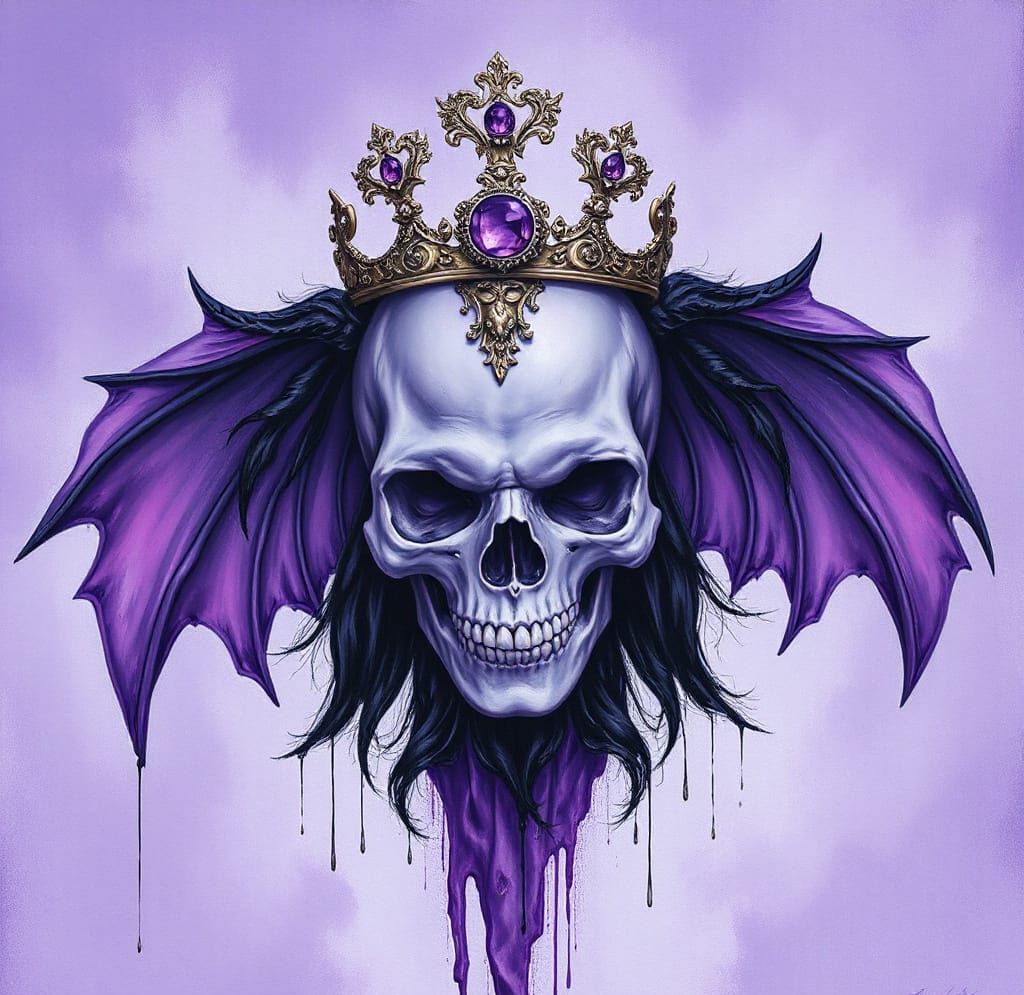 Abstract Surreal Composition in Purple Tones