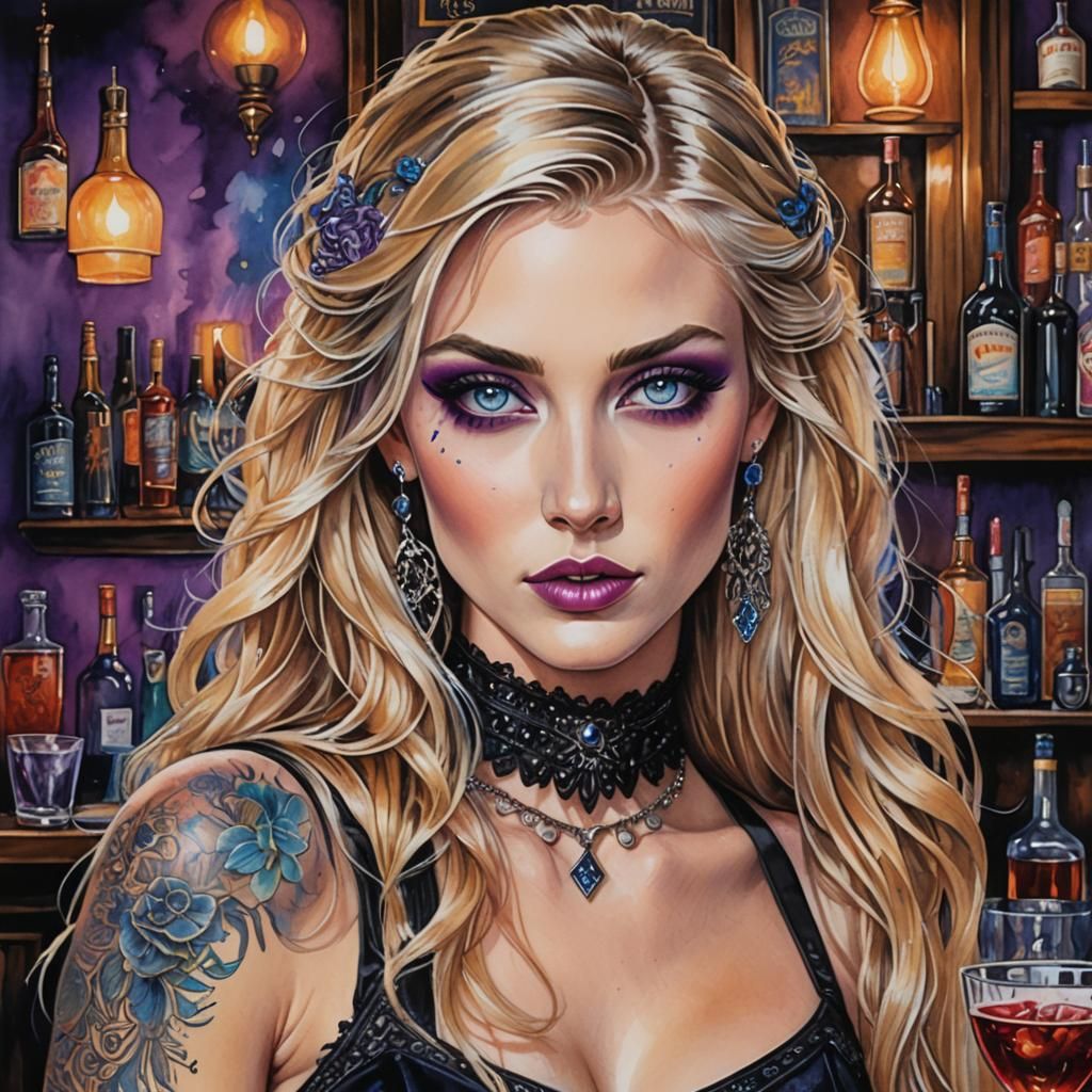 Rebel Glamour: The Allure of Jesse in a Retro New York Cockt...