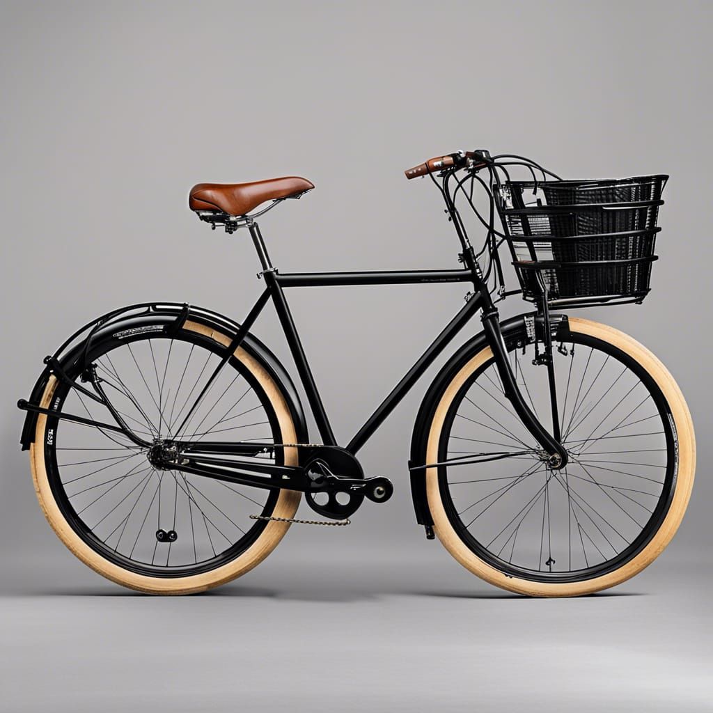 Classic Black Utility Bicycle with Mudguards