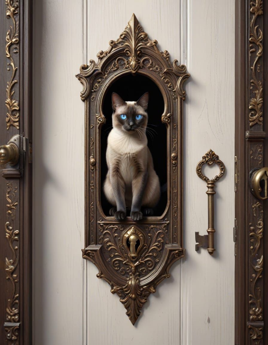 Siamese Cat Bats for Ornate Key