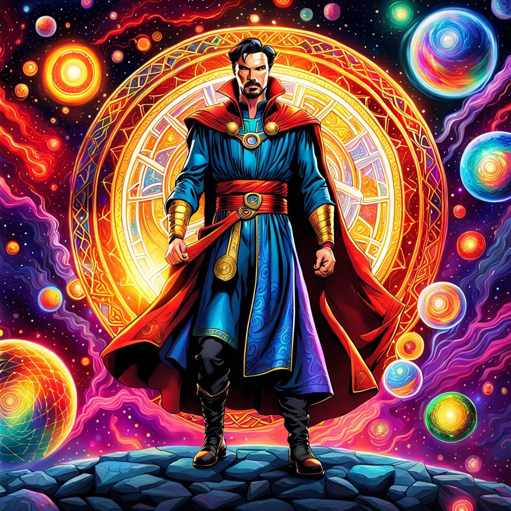 Marvel's Dr. Strange: Cosmic Comic Book Illustration