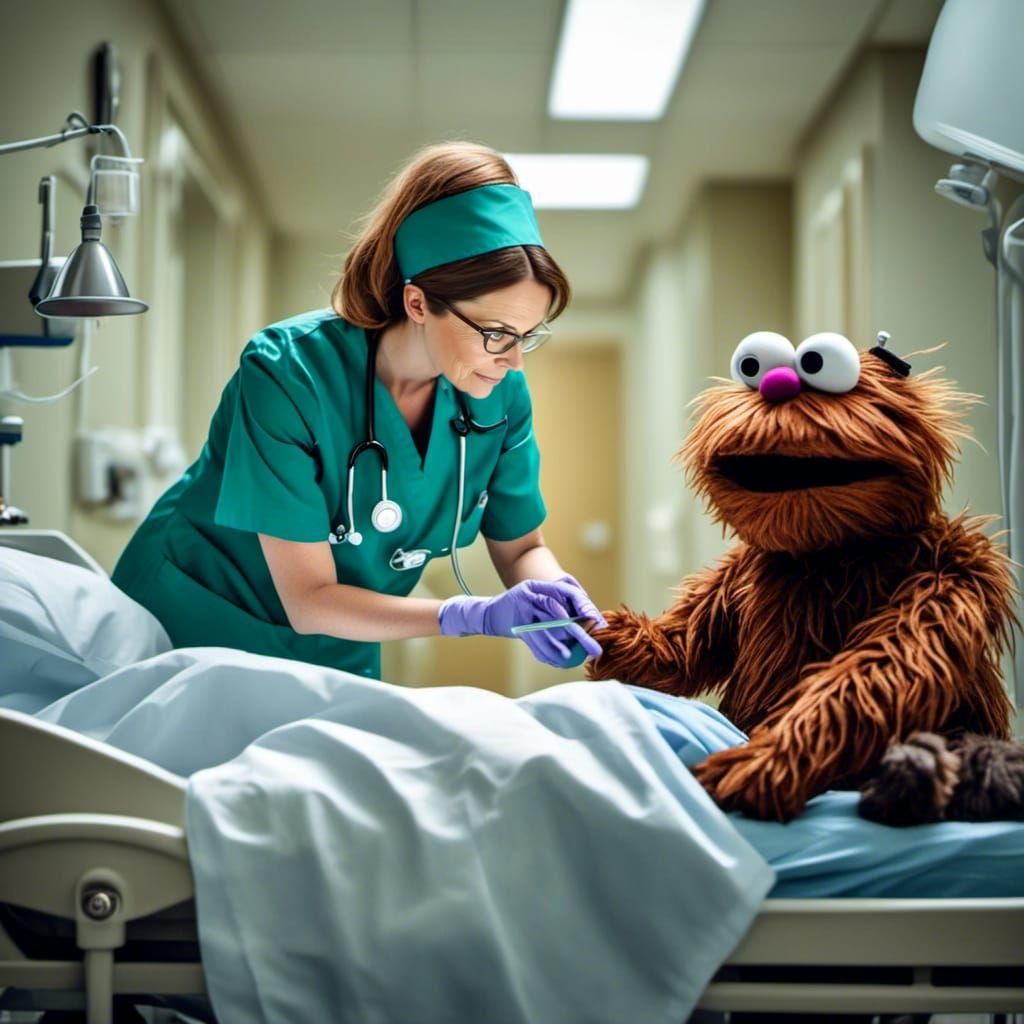E.R. nurse in Muppet hospital